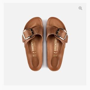 MADRID BIG BUCKLE SANDAL IN COGNAC by Birkenstock